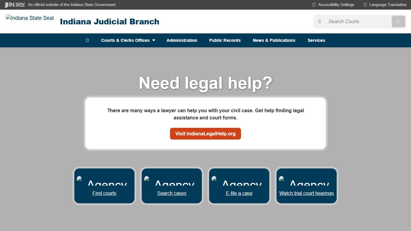 Indiana Judicial Branch: Judiciary Home